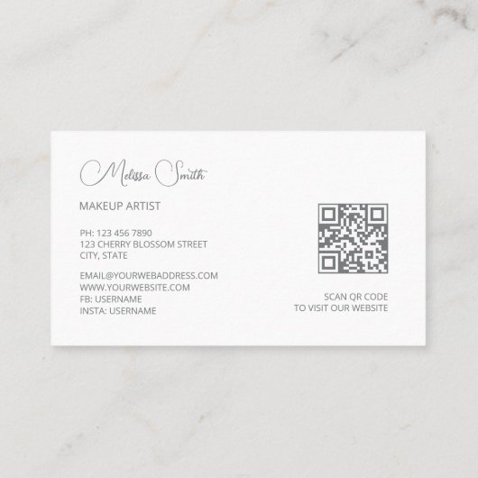 白水彩牡丹の花 名刺 (裏面)