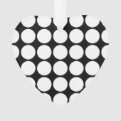 白水玉模様オンブラック オーナメント (正面)