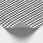 白水玉模様オンブラック ラッピングペーパー (角)