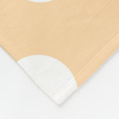 白水玉模様オンベージュ フリースブランケット (角)