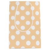 白水玉模様オンベージュ ミディアムペーパーバッグ (正面)