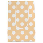 白水玉模様オンベージュ ミディアムペーパーバッグ (裏面)