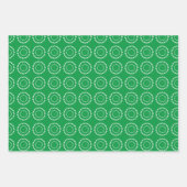 白水玉模様オン赤、青、緑 ラッピングペーパーシート (正面2)