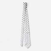 白水玉模様卒業と黒の背景 ネクタイ (裏面)