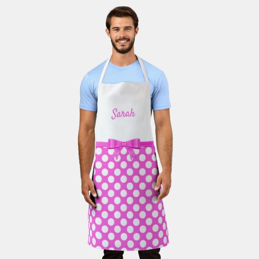 白水玉模様 エプロン (着用した状態)