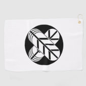 白河の鷹の羽 ゴルフタオル (横)