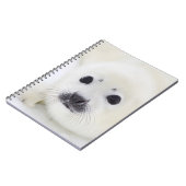 白海の氷のベビーのタテゴトアザラシ子犬 ノートブック (左側)