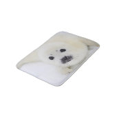 白海の氷のベビーのタテゴトアザラシ子犬 バスマット (アングル)