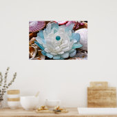 白海ガラス花 ポスター (キッチン)