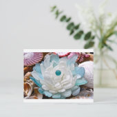 白海ガラス花 ポストカード (スタンド正面)