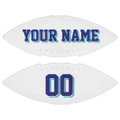 白海軍とブルーのカスタムサッカー アメリカンフットボール (パネル)
