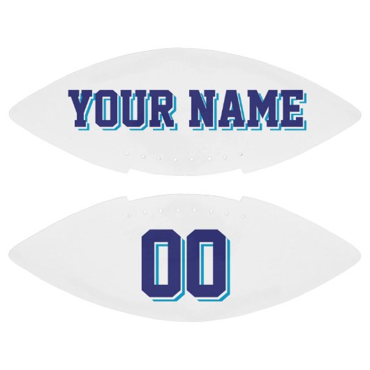 白海軍とブルーのカスタムサッカー アメリカンフットボール (パネル)