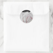 白渦巻形の淡い色のとピンクのバラの結婚式用シール ラウンドシール (バッグ)