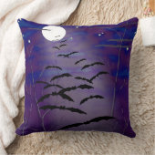 白満月とこうもりで心を奪う時間 クッション (ブランケット)