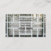 白澄んデザイン付きガラスのレンガ造りストライプ 名刺 (裏面)