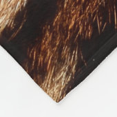 白濁したヒョウ毛皮 フリースブランケット (角)