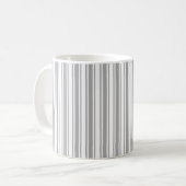 白灰色のキャンディストライプー コーヒーマグカップ (正面左)