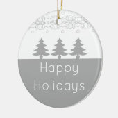 白灰色のクリスマスアート。 セラミックオーナメント (左)