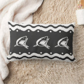 白灰色のサメ ランバークッション (ブランケット)
