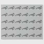 白灰色のタキシード猫 ラッピングペーパー (フラット)