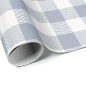 白灰色のバッファローのプレイド ラッピングペーパー (ロールコーナー)