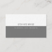 白灰色のビジネスモダンカード 名刺 (正面)