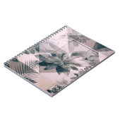 白灰色のフローラ絵を描壁及び扉 ノートブック (左側)