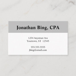 白灰色の会計士財務 名刺
