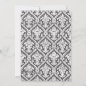 白灰色の卒業写真のお知らせ 案内状 (裏面)