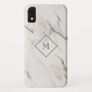 白灰色の大理石 iPhone XRケース