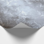 白灰色の花 ラッピングペーパー (角)