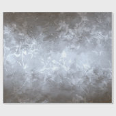 白灰色の花 ラッピングペーパー (フラット)