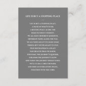 白灰色エレガントの葬儀祈りの言葉カード（写真付） エンクロージャーカード (裏面)