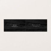 白灰色エレガント木背景ミニマリスト 名刺 (外部フラット)