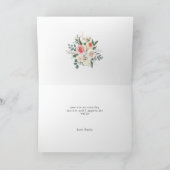 白灰色カリグラフィー写真母の日カード カード (内部)