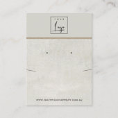 白灰色コンクリートのネックレスイヤリングディスプレイ 名刺 (正面)