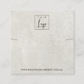 白灰色コンクリートのネックレスブレスレットディスプレイ スクエア名刺 (正面)