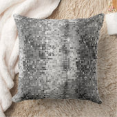 白灰色レトロディスコボールグリッター2 クッション (ブランケット)