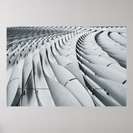 白灰色建物構造 ポスター (正面)