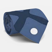 白点々のあるい2トーンブルーの男性のネックタイ ネクタイ (ロール)