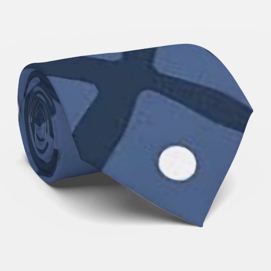 白点々のあるい2トーンブルーの男性のネックタイ ネクタイ (ロール)