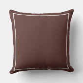 白無地のいトリム付きダークブラウン アウトドアクッション (裏面)