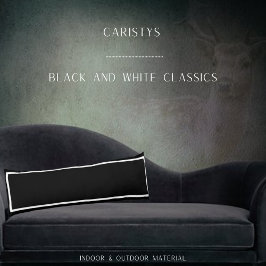 白無地のクラシックトリム付き黒 ボディピロー