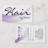 白無地の美容師アポイントメント#8 予約カード (正面/裏面)