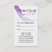 白無地の美容師アポイントメント#8 予約カード (裏面)