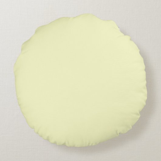 白無地の色のクリーム ラウンドクッション (裏面)