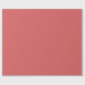 白無地の色のスパイス珊瑚赤 ラッピングペーパー (フラット)
