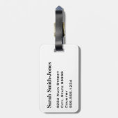 白無地の色 ラゲッジタグ (裏面縦)