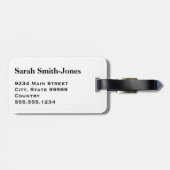 白無地の色 ラゲッジタグ (裏面横)