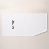 白無地の色、黒文字テンプレート バスタオル (バスタオル)